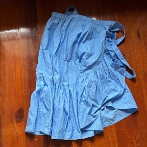 J. Crew Light Blue Tiered Wrap Skirt